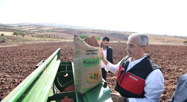 TAHMAZOĞLU DAĞITTIĞI TOHUMLARI ÇİFTÇİLERLE EKTİ( Video Haber-Halil Eyüpoğlu)